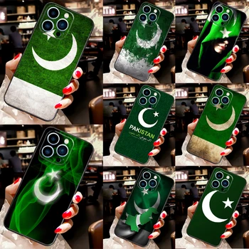 Pakistan Flag Banner Case за iPhone 15 14 11 Pro Max 12 13 Mini X XS Max XR 7 8 Plus SE 2020 Силиконов капак Coque