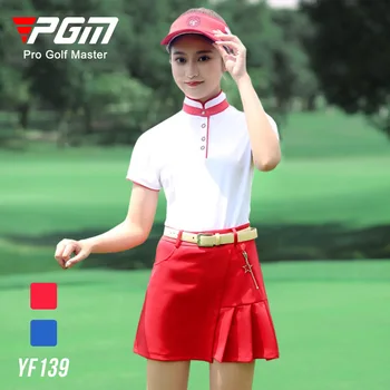 PGM Ново облекло за голф Дамска тениска с къс ръкав A-Line Пола Летен дамски комплект