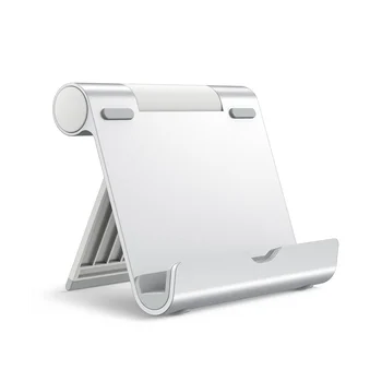 Portable Desk мобилен телефон притежателя стойка за всички телефон и подложка регулируеми настолни таблет таблица мобилен телефон щанд-сребро