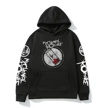 Rock Band My Chemical Romance Hoodie MCR Hourglass Graphic Hip Hop Sweatshirts Мъже Дамски дрехи Реколта Готика Hoodies Улично облекло