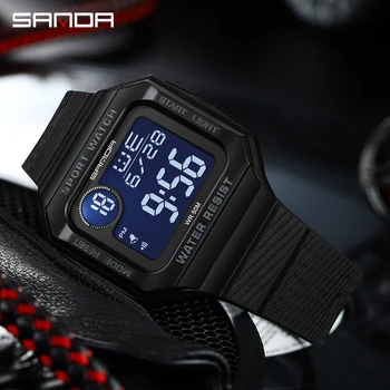 SANDA Модни мъжки часовници Спортни военни часовници устойчиви водоустойчив LED цифров ръчен часовник за мъже Часовник relogio masculino