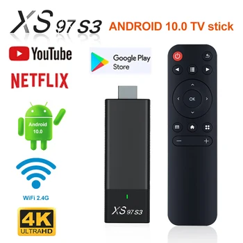 Smart TV стик Android 10 H313 4K HDR TV приемник 2.4G WiFi HDMI-съвместим Media Player 1GB + 8GB Set Top Box за Google YouTube
