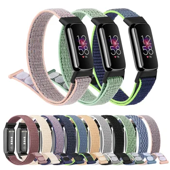 Soft Nylon Weave Watch Band For Fitbit Luxe Strap Bracelet Регулируема лента за часовник WristBand За Fitbit Luxe Correa аксесоари