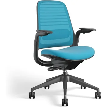 Steelcase Series 1 Office Chair - Ергономичен работен стол с колела за килим - Помага за поддържане на производителността - Активиран от теглото
