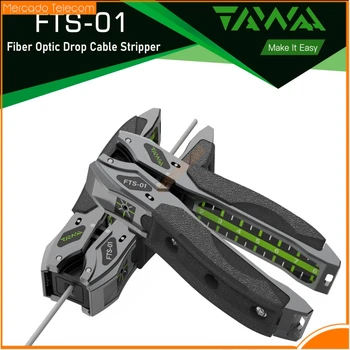 TAWAA FTS-01 Оптичен кабелен стриптизьор за FTTH плоски кабели, външни инструменти за кабели, 3mm x 2mm пеперуда капка кабел