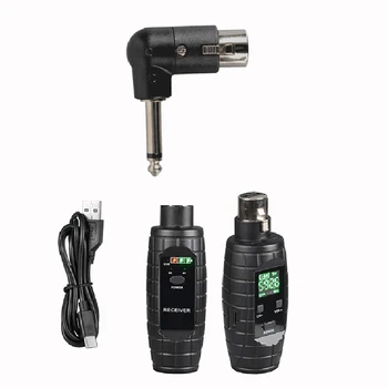 UHF микрофон безжичен предавател приемник за ефектор мини XLR система кабелен към безжичен микрофон предавател издръжлив