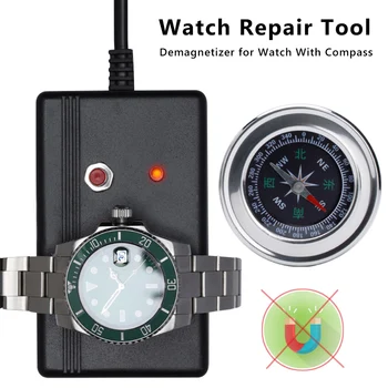 Watch Demagnetizer с компас поддръжка ремонт инструменти механични кварцов часовник Degausser професионален часовникар инструмент