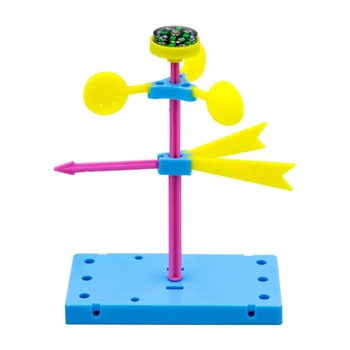 Wind Vane Wind Kids Science DIY Assembly Model Детски научен експеримент Dropship