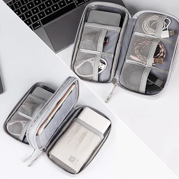Wire Bag Travel Portable Digital Product Storage USB Data Cable Organizer Headset Cable Bag Charging Treasure Box Bag
