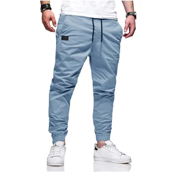 Y2K Есен Нови мъже Чист памук Cargo Дълги панталони Sweatpants Мъжки висококачествени ежедневни джогъри Sweatpants Pantalon Tacticos Hombres