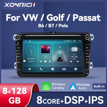 Безжичен Carplay Android 12 автомобилен радио плейър за VW / Volkswagen / Golf / Passat / b7 / b6 / Skoda / Seat / Octavia / Polo / Tiguan Multimedia DSP