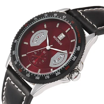 Безплатна доставка Мъжки спортни часовници Кварцови часовници от изкуствена кожа Модни творчески червени часовници Yong Man Cool Watch Работещи gg часовници