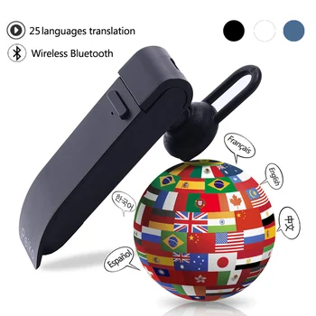 Гласов преводач Peiko 25 Езици Интелигентна безжична Bluetooth преведена слушалка Бизнес кола хендсфри Слушалки earpuds