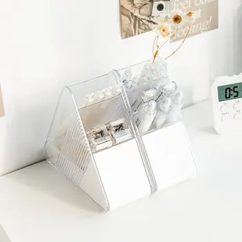 Голям капацитет слушалки Sundries канцеларски организатор козметика кутия за съхранение настолен чекмедже за съхранение триъгълник писалка притежателя