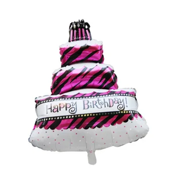 Горещи декорации за рожден ден Фолио балони шоколадови бонбони Три слоя торта балон сватбени консумативи класически играчки