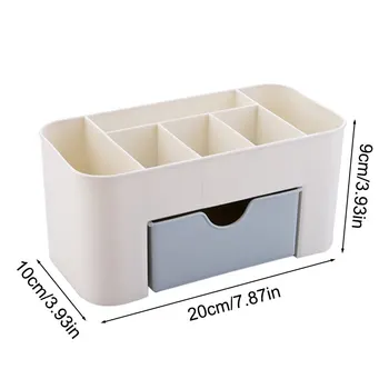 Грим организатор кутия за съхранение с чекмедже памучен тампон стик съхранение случай червило организатор четка притежателя грим аксесоари кутии