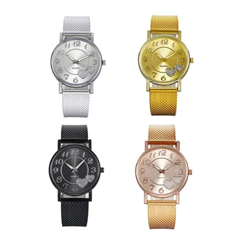Дамски моден мрежест колан часовник All-Match модерен прост стил случайни кварцов ръчен часовник за подарък Relogios Feminino Reloj