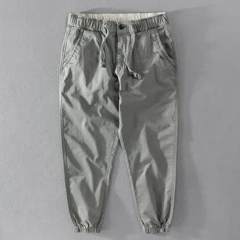 До глезена ластик памук марка мъжки панталони твърди удобни панталони за мъже мода модерни мъжки дрехи spodnie