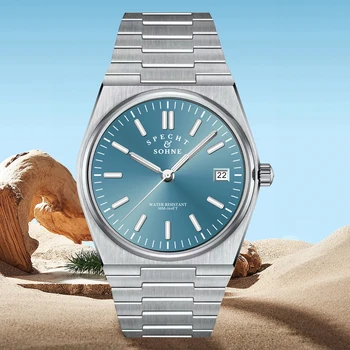 Дропшипинг 2023 Най-продавани продукти Ръчни часовници за мъже Specht&Sohne 37MM мъжки кварцови бизнес часовници стомана 50M водоустойчив
