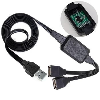 Едновременно предаване на данни с чип, USB кабел за зареждане, 1 минута, 2 проводника, 1 щепсел, 2 ленти за търсене, USB2.0 AM / 2AF 20CM-110CM