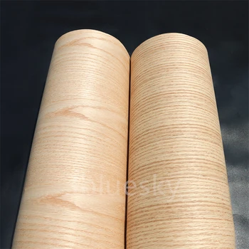 Естествен дървен фурнир Червен дъб за мебелна подложка Крафтхартия около 60cm x 2.5m 0.3mm Q