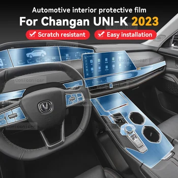 За CHANGAN UNI-K 2023 2022 Автомобилна вътрешна централна конзола Скоростна кутия панел навигация прозрачен TPU защитен филм Anti-scratc