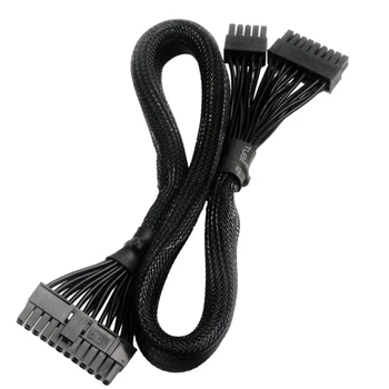  издръжлив 18 + 10pin до 24Pin ръкав захранващ кабел за G1 G2 G3 GS P2 T2 PSUs модулни черна мрежа линия