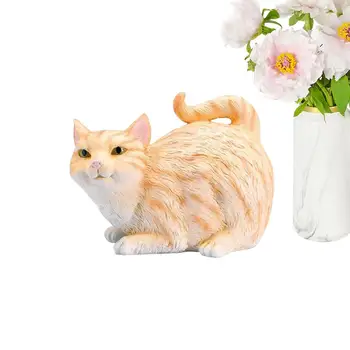 квадратна тъкан кутия капак сладък котка задника дизайн хартия притежателя случай смола тъкан дозатор за спалня офис дом кухня съхранение