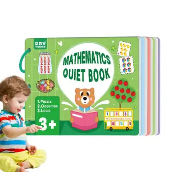 Книга за активност на малки деца Образователни книги за деца на възраст 3-6 години Сензорни книги Съвпадение на номера на животните Пъзел Образователна книга за играчки