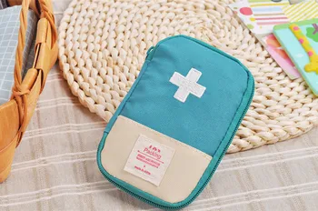 Комплект за аварийно оцеляване Wrap Gear чанта червено синьо зелено Малък медицински комплект Външна кутия за първа помощ Медицински военни за хапчета случай кутия