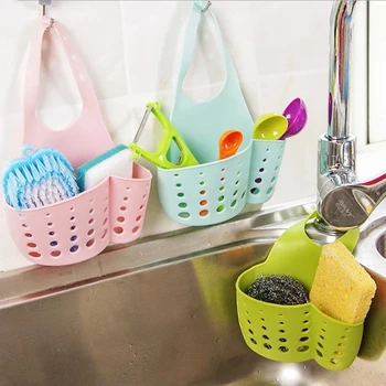 Кухненска кърпа за чинии Гъба за съхранение на чанта Държач за мивка Държач за мивка Сапун Преносим Начало Висящи Drain чанта кошница Инструменти за съхранение на баня