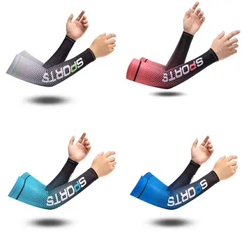 Лято лед коприна ръкав слънцезащитен маншет UV слънцезащита ръка ръкави против хлъзгане мъже жени дълги ръкавици на открито хладно спортно колоездене