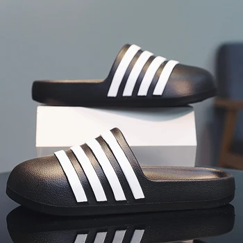 Лято Мъжки чехли EVA Soft Удобни вътрешни домашни пързалки Обувки за баня Мъжки външни сандали Плажни сабо Ежедневни джапанки