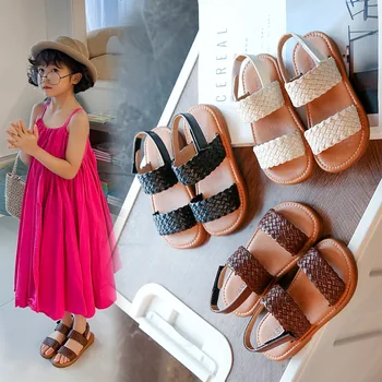 Момиче сандали корейски издание мека единствена плаж бебе мода принцеса обувки деца обувки за момиче малко дете момиче обувка sandalias де mujer