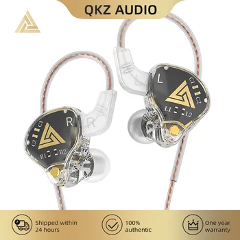 Нов модел QKZ AKX HiFi бас слушалка в ухото динамично задвижване тел слушалки тичане спортни слушалки за мобилен телефон слушалки