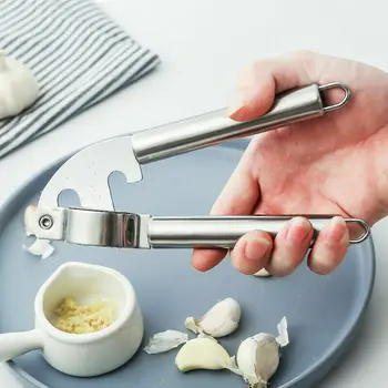 Нова неръждаема стомана сплав чесън преса изстискване трошачка мелница Начало кухненски инструменти чесън Slicer