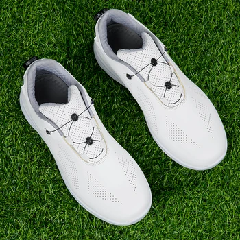 Нови дамски дишащи голф обувки на открито против хлъзгане висококачествени мъжки обувки за голф