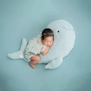 Новородено фотография подпори кукла плюшени китове животни играчки бебе снимка prop възглавница снимка Bebe студио фотография мат