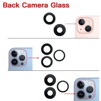 Обратно стъкло за задна камера с лепило за iPhone 7 7P 8 Plus X XR XS 11 12 13 Mini Pro Max Замяна
