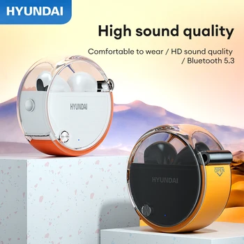 Оригинален HYUNDAI HY-T05 Bluetooth V5.3 безжични слушалки HIFI звукова слушалка преносими спортни слушалки за бягане Auriculares