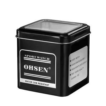 Оригинална OHSEN марка кутия черна метална препродажба кутия за подарък
