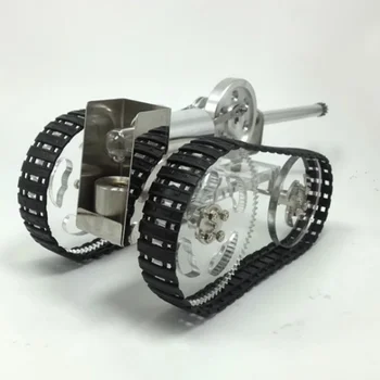 Персонализиран едноцилиндров двигател на Стърлинг Верижен резервоар Модел комплект Наука за двигателя с външно горене Образователни играчки Детски подарък