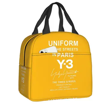 Персонализирана чанта за обяд Yohji Yamamoto Жени термичен охладител изолирани кутии за обяд за студентско училище