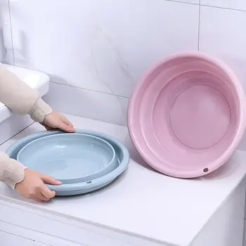 Пластмасова преносима сгъваема мивка Сгъваема кофа / съдомиялна вана за домашно къмпинг пътуване на открито