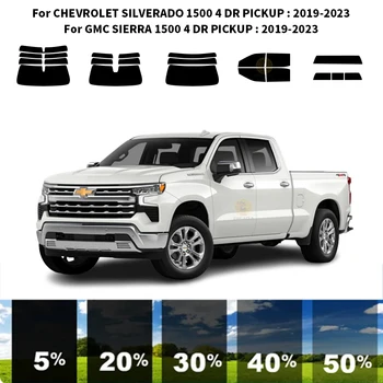 Предварително изрязана нанокерамика кола UV комплект за тониране на прозорци Автомобилно фолио за прозорци за CHEVROLET SILVERADO 1500 4 DR PICKUP 2019-2023