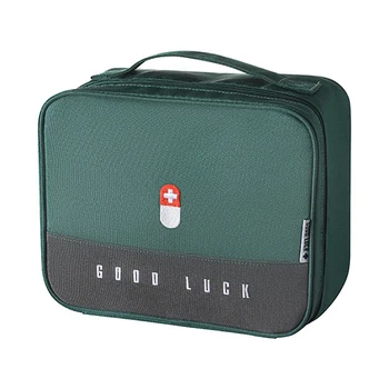 Преносима чанта за съхранение Многофункционален комплект за туризъм, раница, къмпинг, пътуване, кола и колоездене зелено