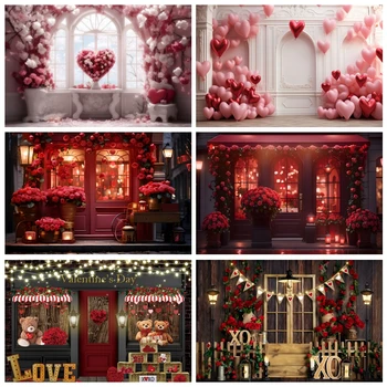 Свети Валентин фотография фон дърво врата прозорец червена любов сърце цвете сватба булката душ парти фон снимка подпори