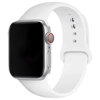 Силиконова каишка за Apple Watch Band 49mm 44mm 40mm 45mm 41mm 42mm 38mm 44 45 mm гривна iwatch серия 7 9 se 3 5 6 8 Ултра лента