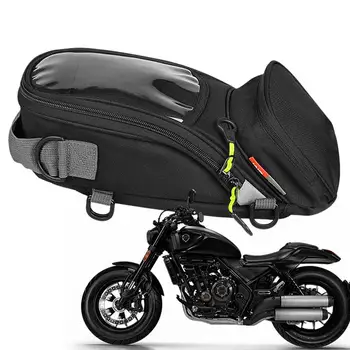  Силна магнитна мотоциклетна чанта за резервоари Мъже мотоциклет седло единична чанта сензорен екран за телефон с голям капацитет