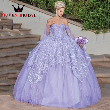 Скъпа елегантна Quinceanera рокли 2024 Апликации Дантела с ръкав Официални рокли Vestidos De 15 Quinceañera Custom Y54X